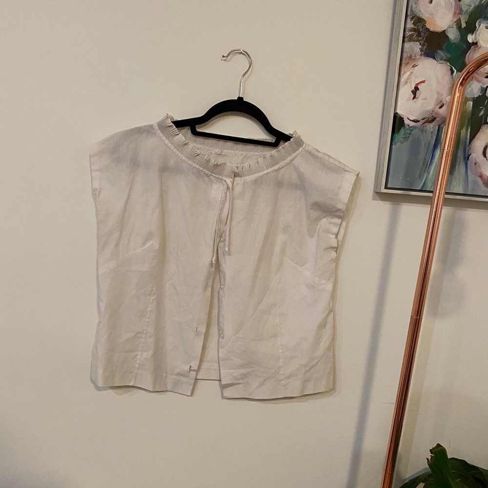 Vintage White Breezy Blouse